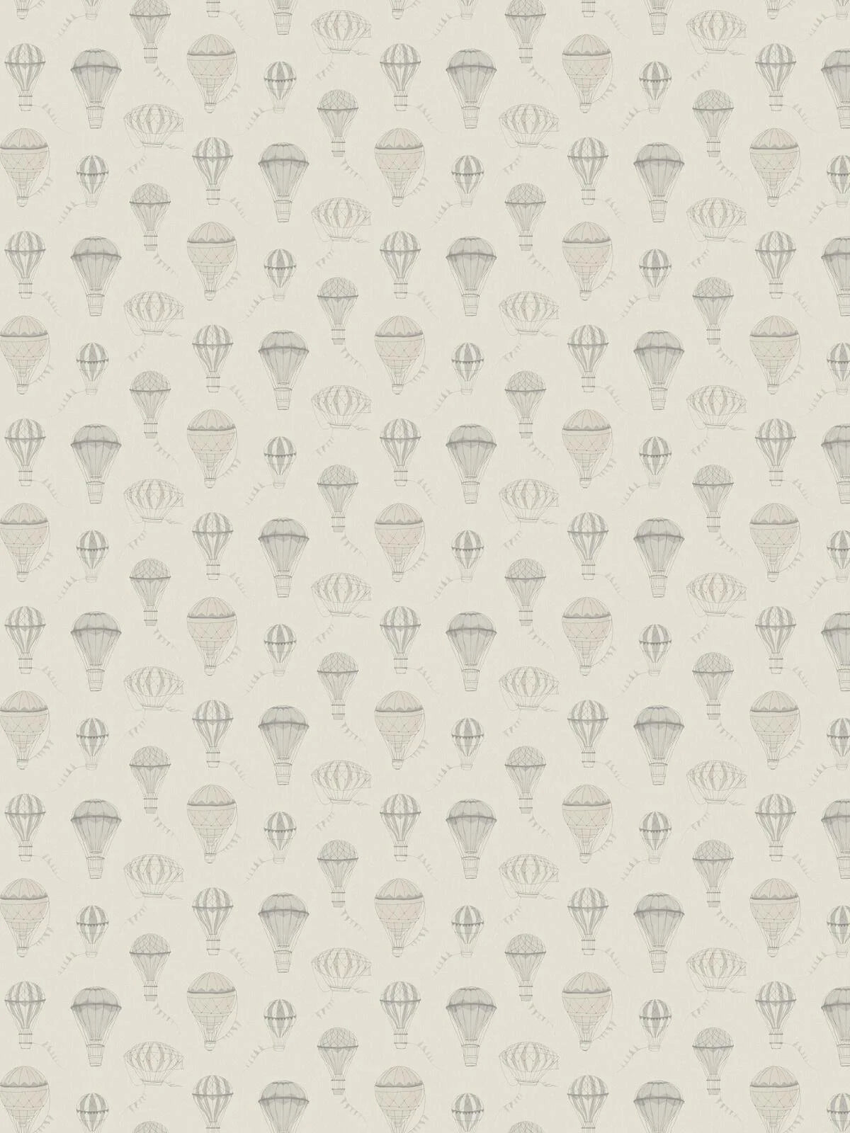 Children's Wallpaper UP IN THE SKY cream with gray