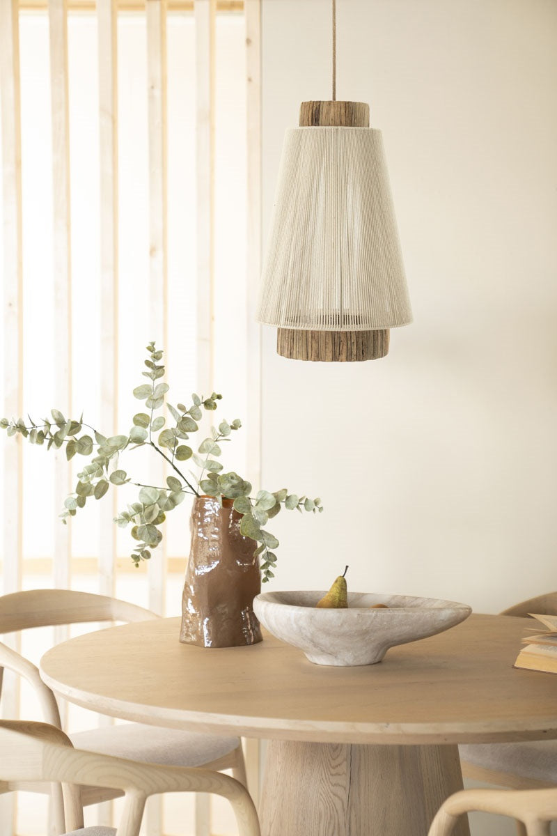 Závesná lampa RAE 1 béžová s hnedou