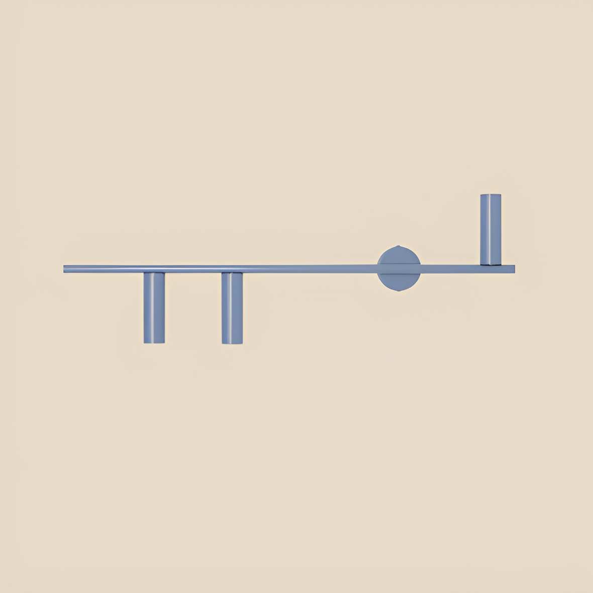 Left -hand wall lamp Trevo trio blue