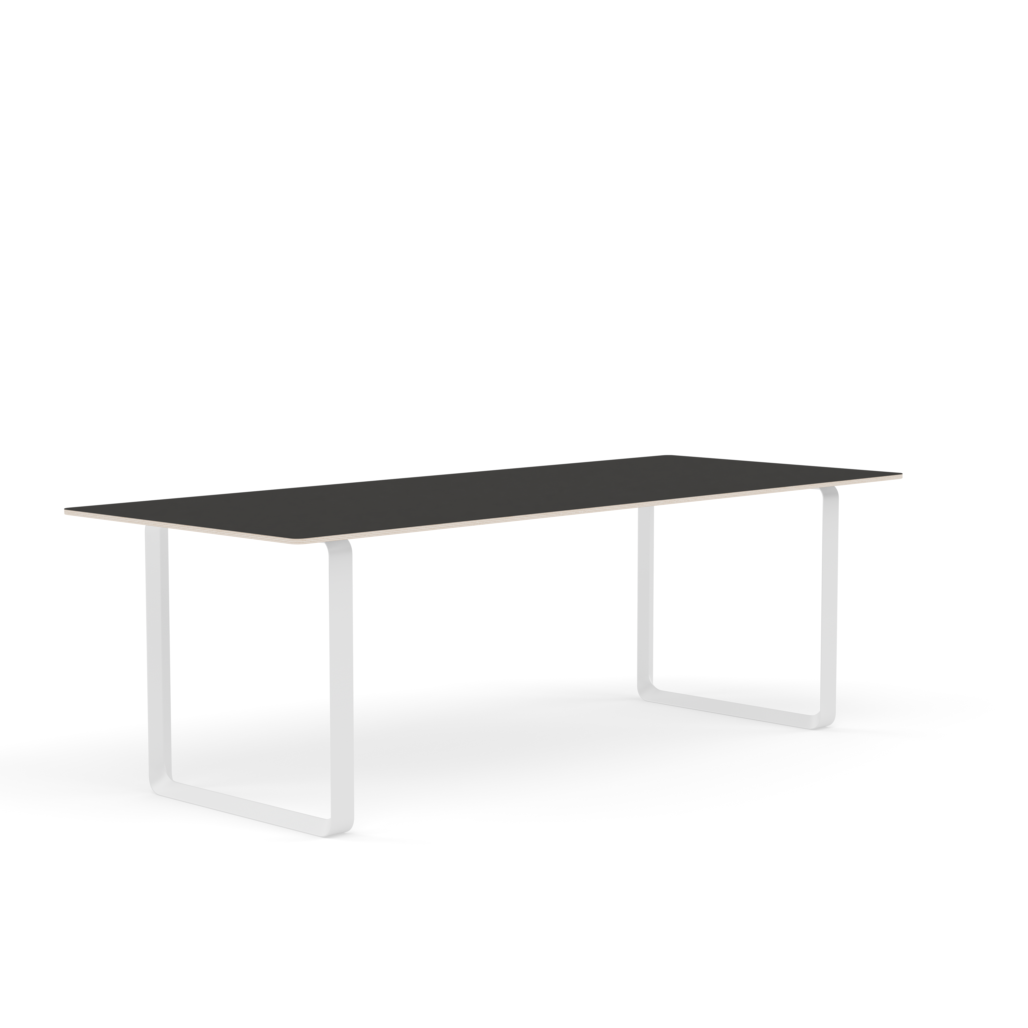 70/70 Black Table with White Base