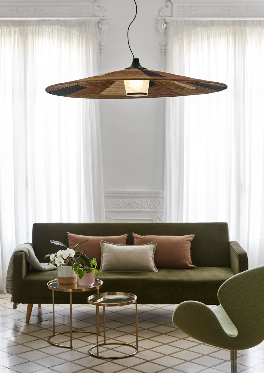 Závesná lampa PARROT hnedá