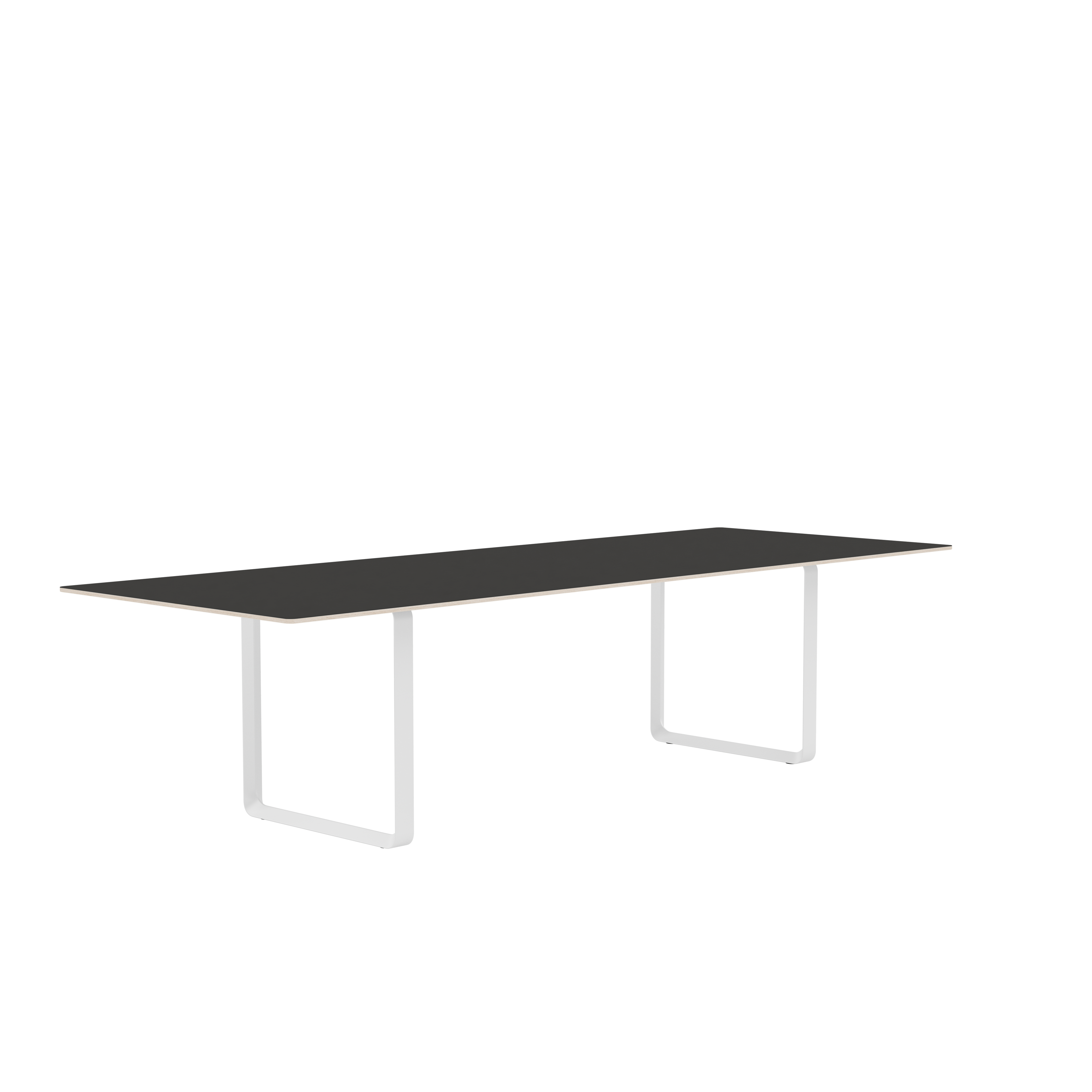 70/70 Black Table with White Base