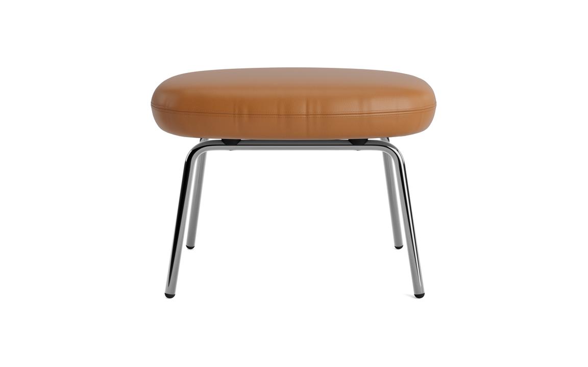 Podnožník čalúnený ERA s chrómovanou základňou