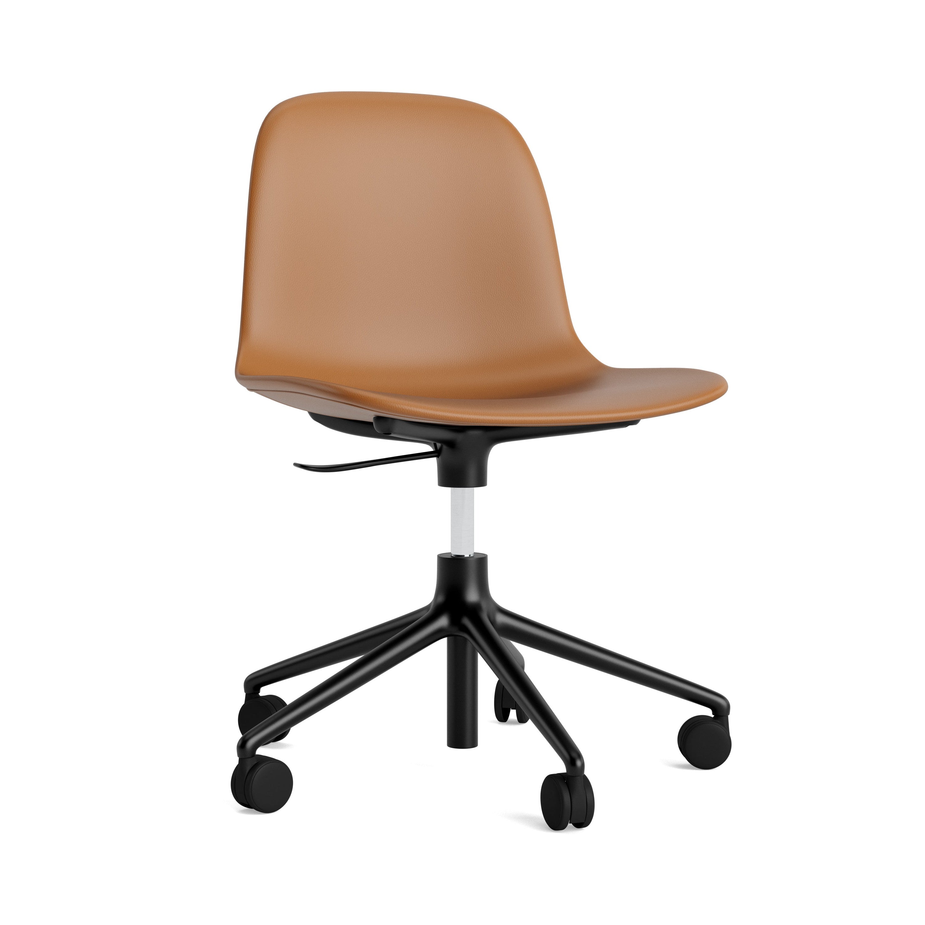 Kancelárske kreslo s reguláciou čalúnené FORM 5W s čiernym podstavcom na kolieskach