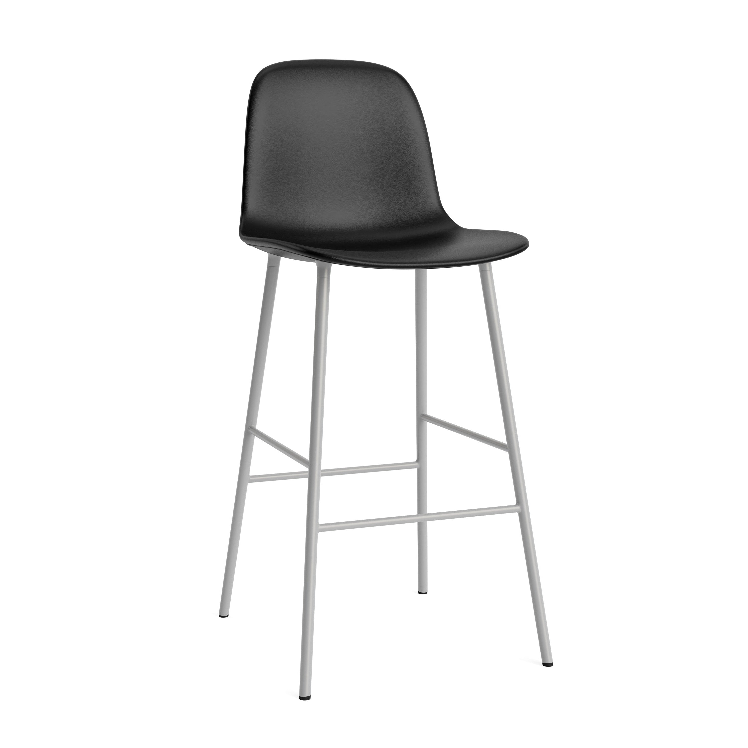 Bar chair upholstered forms with a gray base