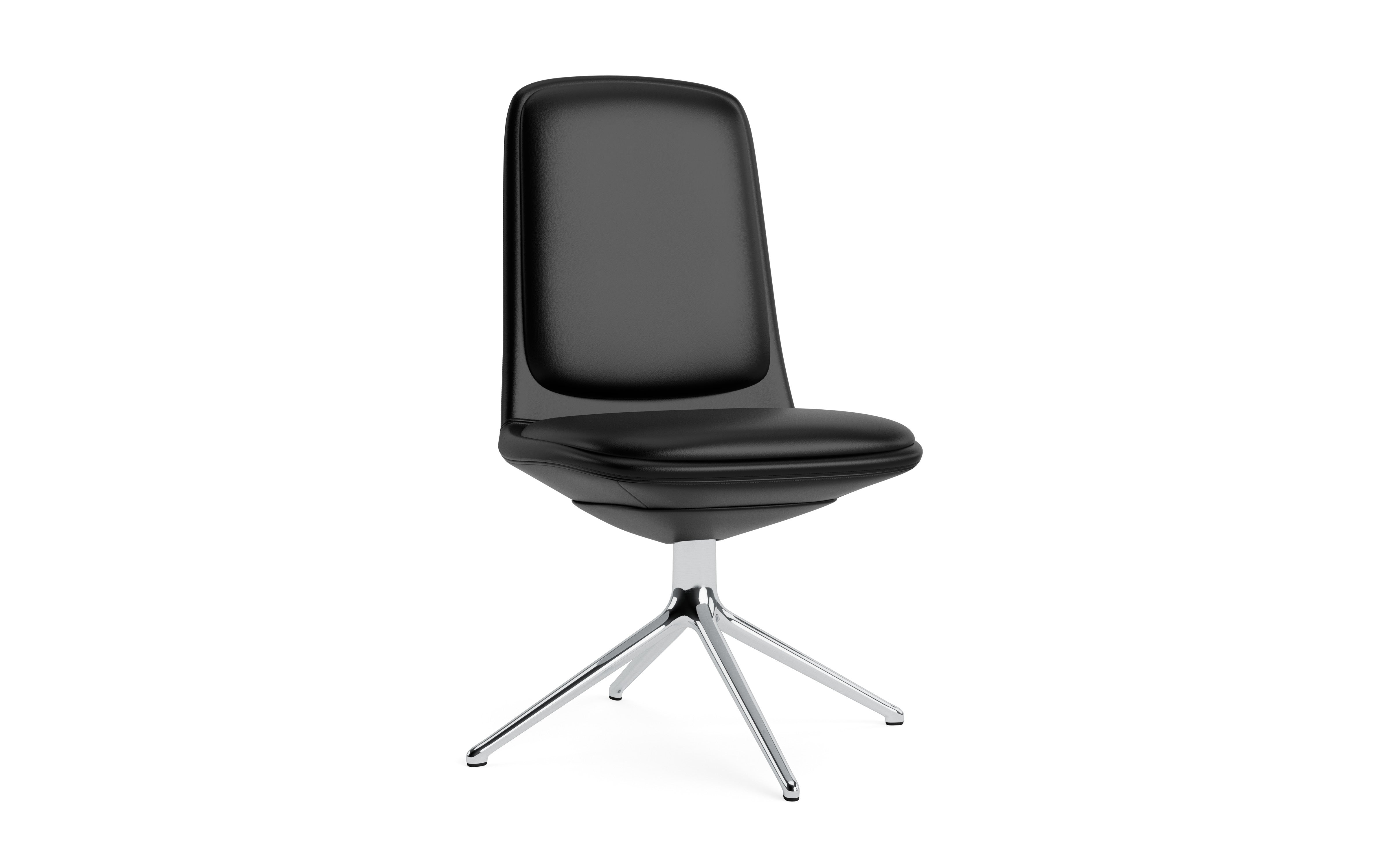 Off LOW 4L Upholstered office chair with an aluminum base