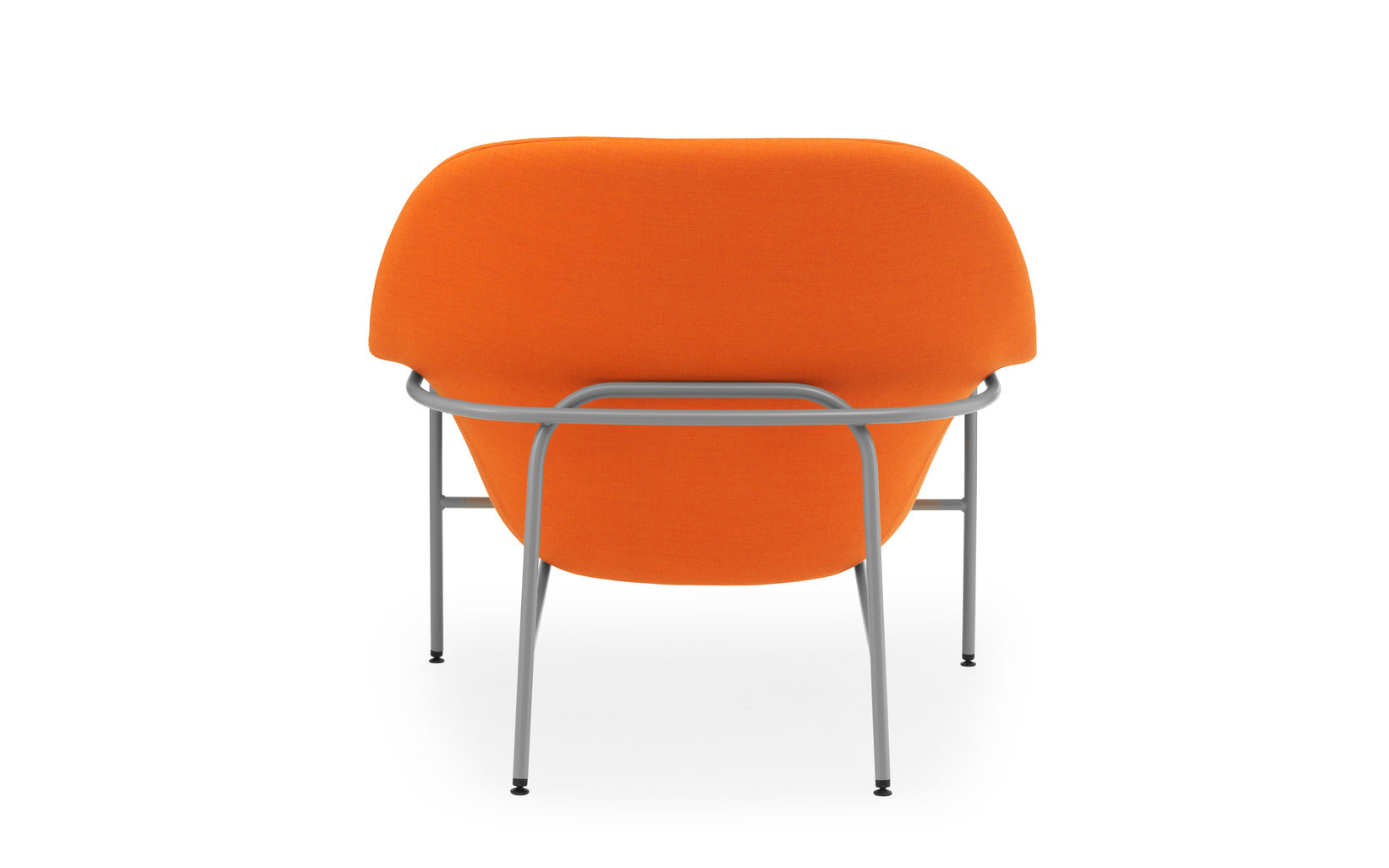 Drape Low armchair with a gray metal base