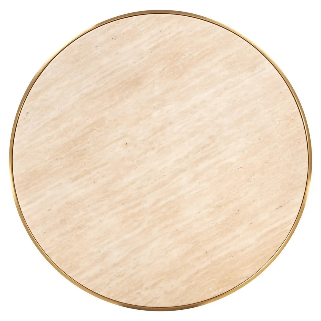 Round Table BRAZZA beige with black base