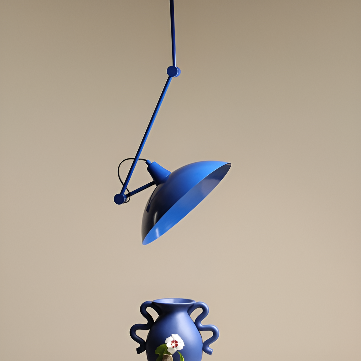 Regulovateľná stropná lampa MELOS modrá