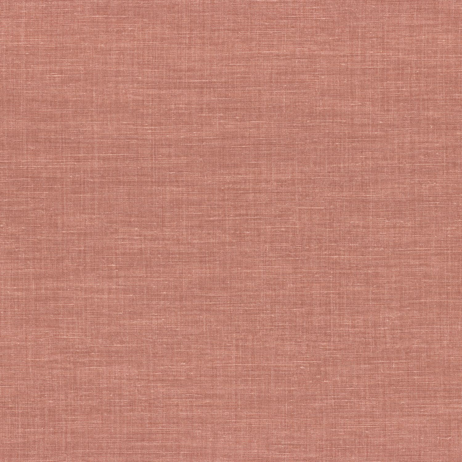 Structural wallpaper resembling linen canvas SHINOK - TERRE DE SIENNE terracotta with orange