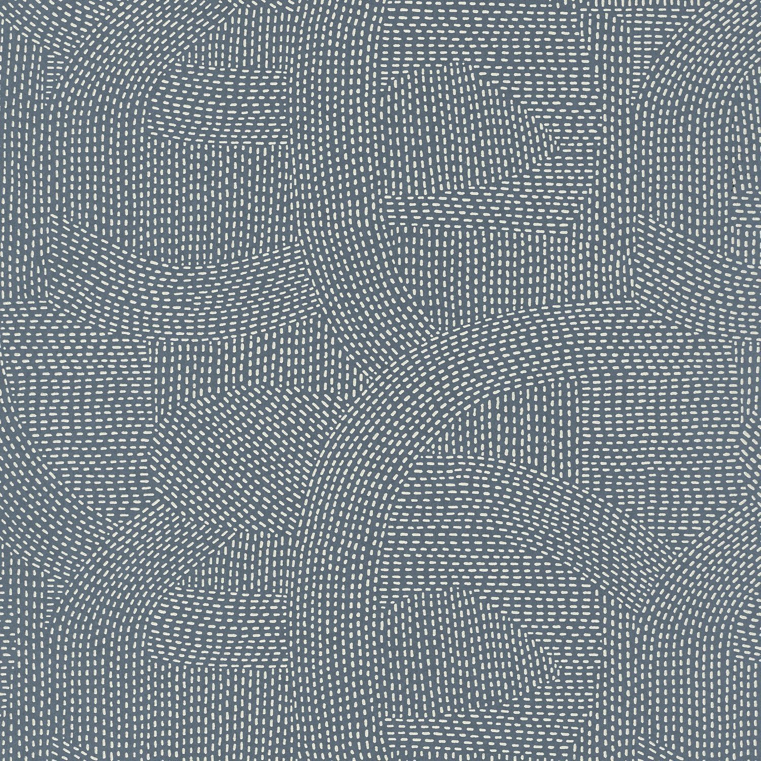 Abstract Pattern Wallpaper FRANZ - RIVIERE Blue with White