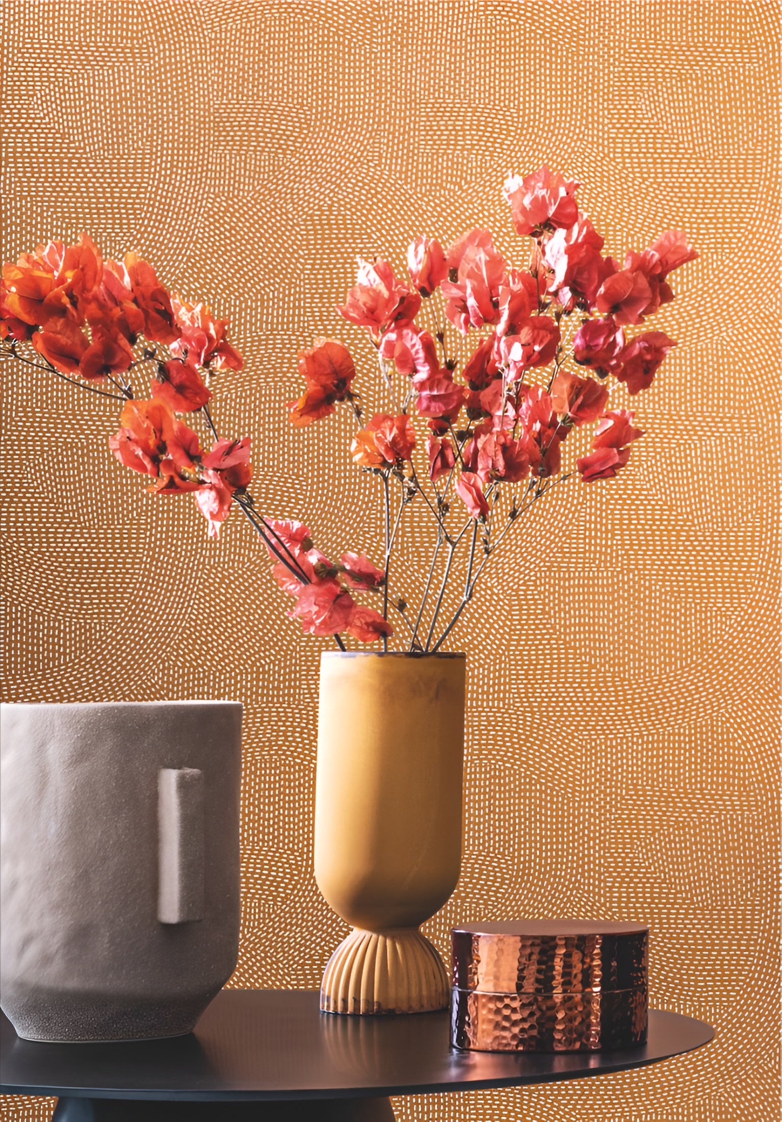 Abstract Pattern Wallpaper FRANZ - RIVIERE Blue with White