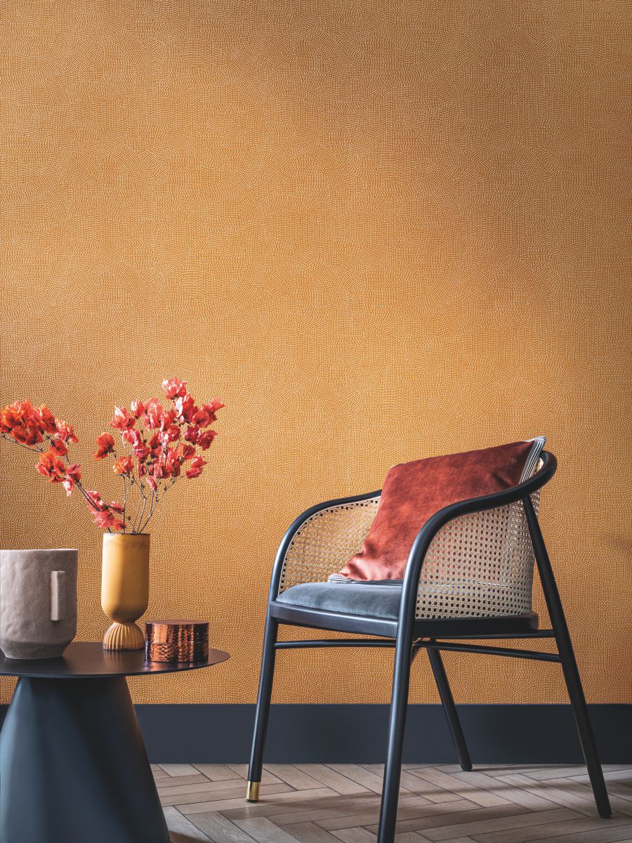 Abstract Pattern Wallpaper FRANZ - RIVIERE Blue with White