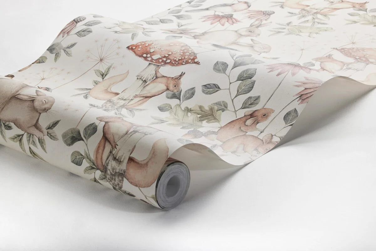 Detská tapeta so zvieracím motívom MINOU béžová