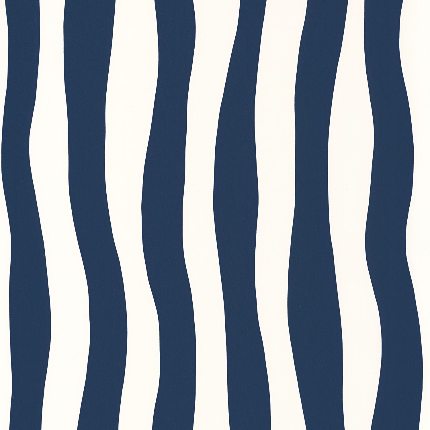 Structural wallpaper with an abstract wavy stripe pattern SUNDAE - MARINE navy blue
