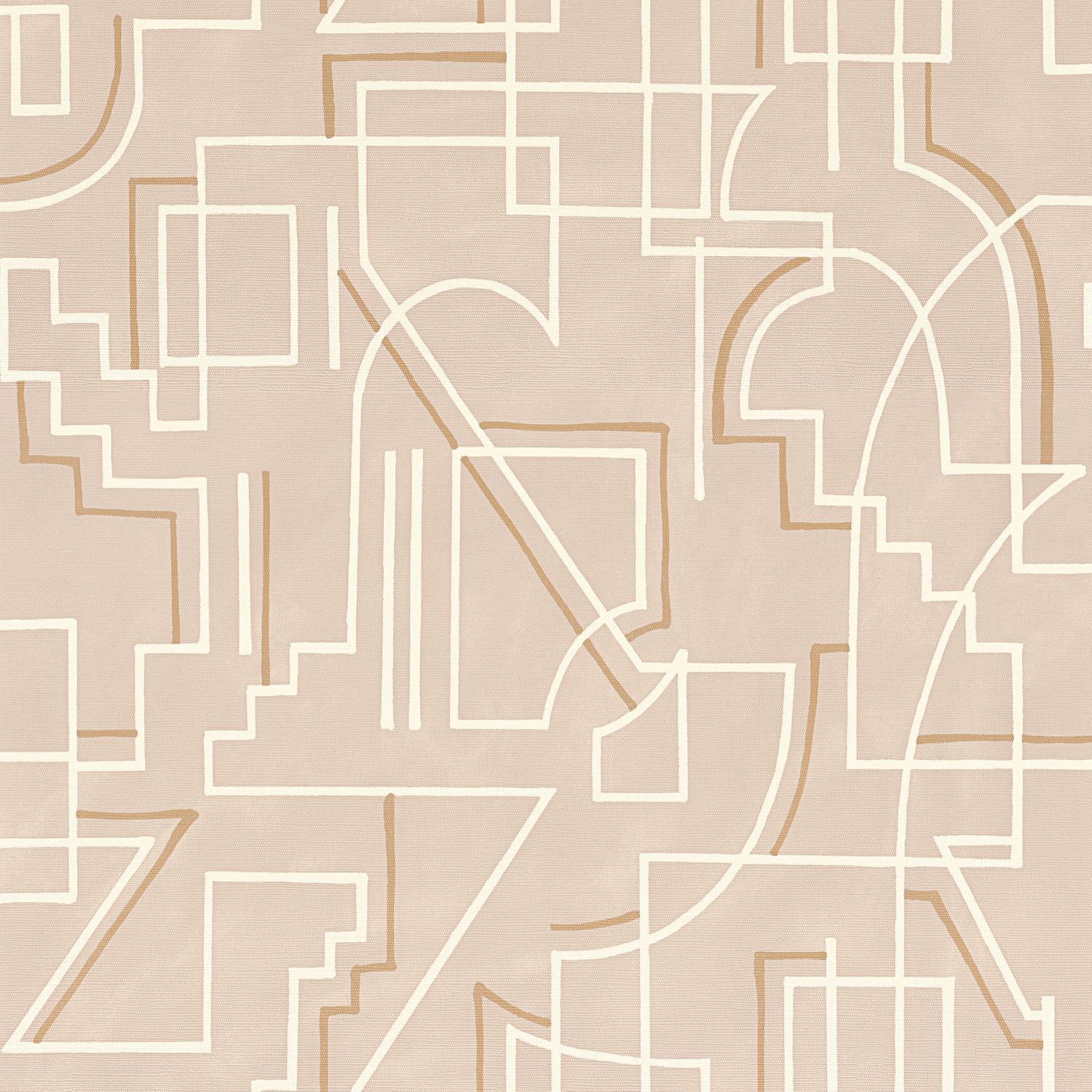 Tapeta strukturalna z motywem geometrycznym ALEXANDER - SABLE beżowy