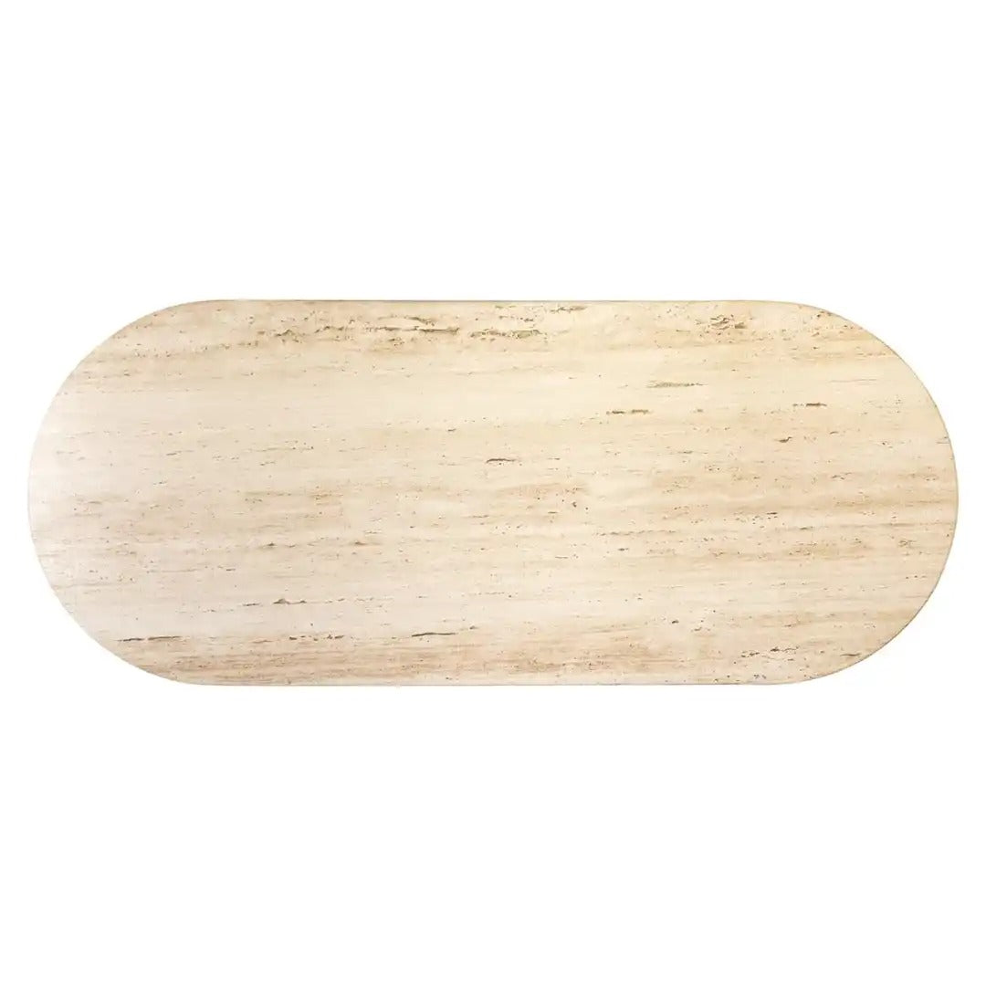 Stôl LA CANTERA hnedý s travertínom