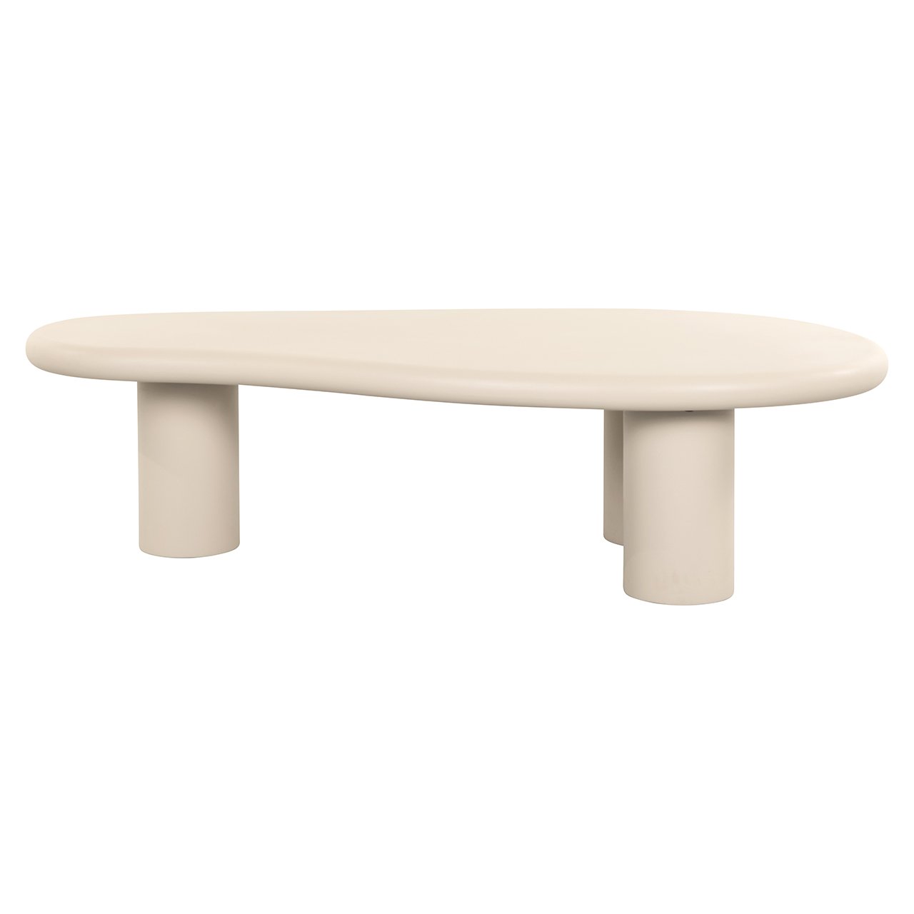 CLAYTON beige three-legged coffee table
