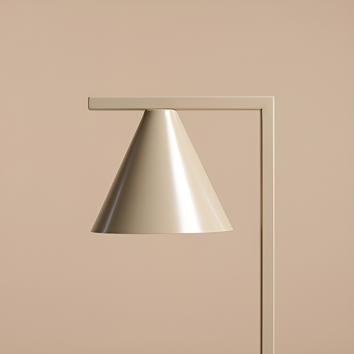 Beige form table lamp