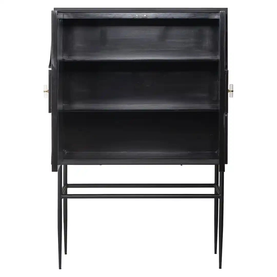 Skriňa MENDOZA čierna s bielou