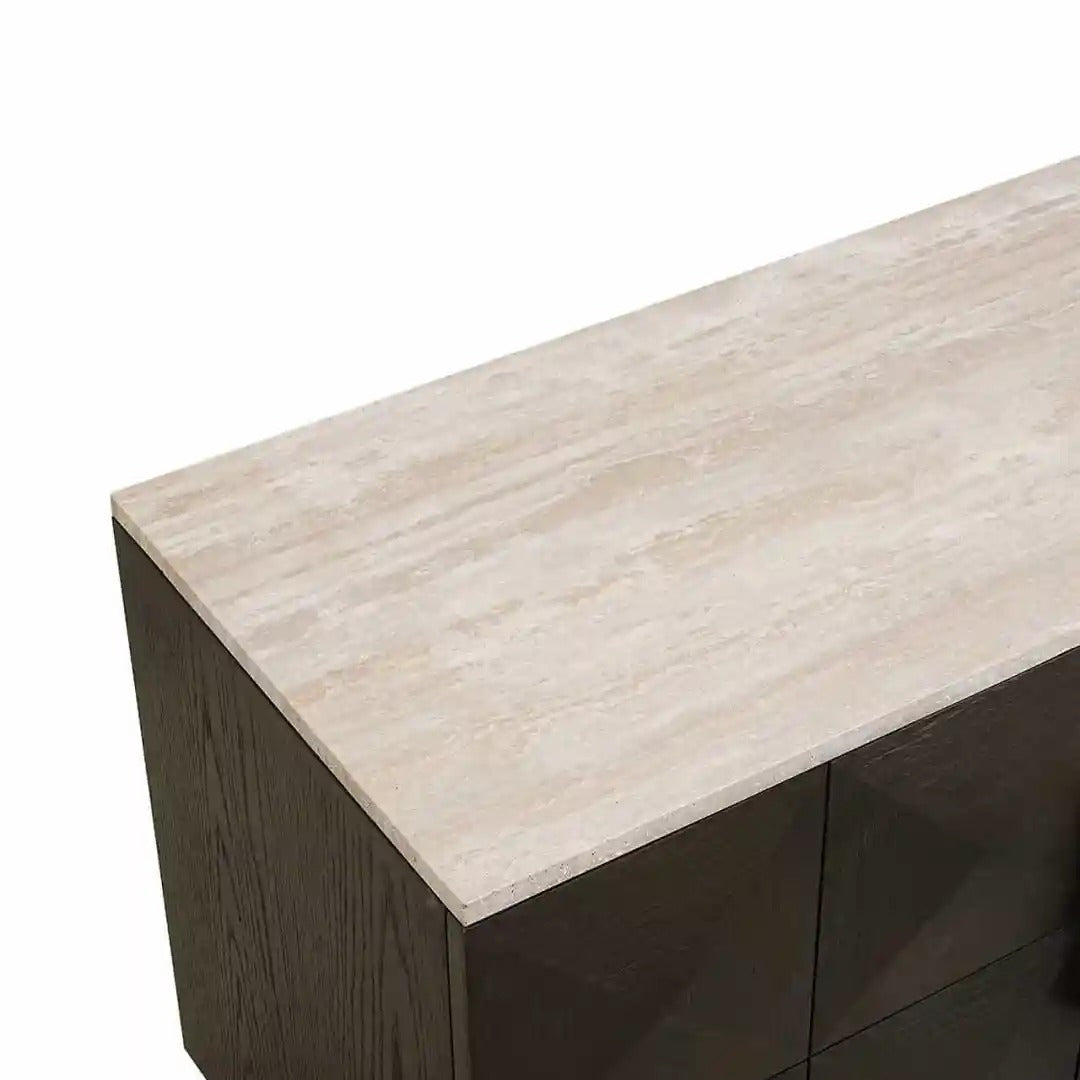 CLAREMONT TV cabinet brown with beige top