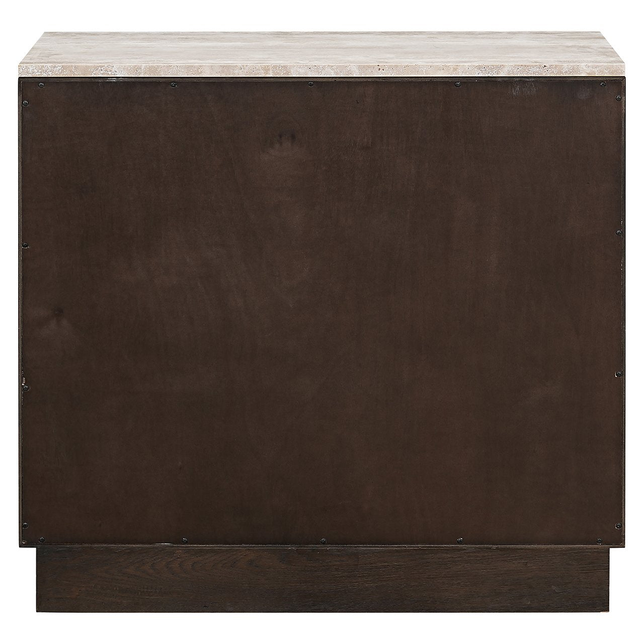 2-door CLAREMONT chest of drawers brown with beige stone