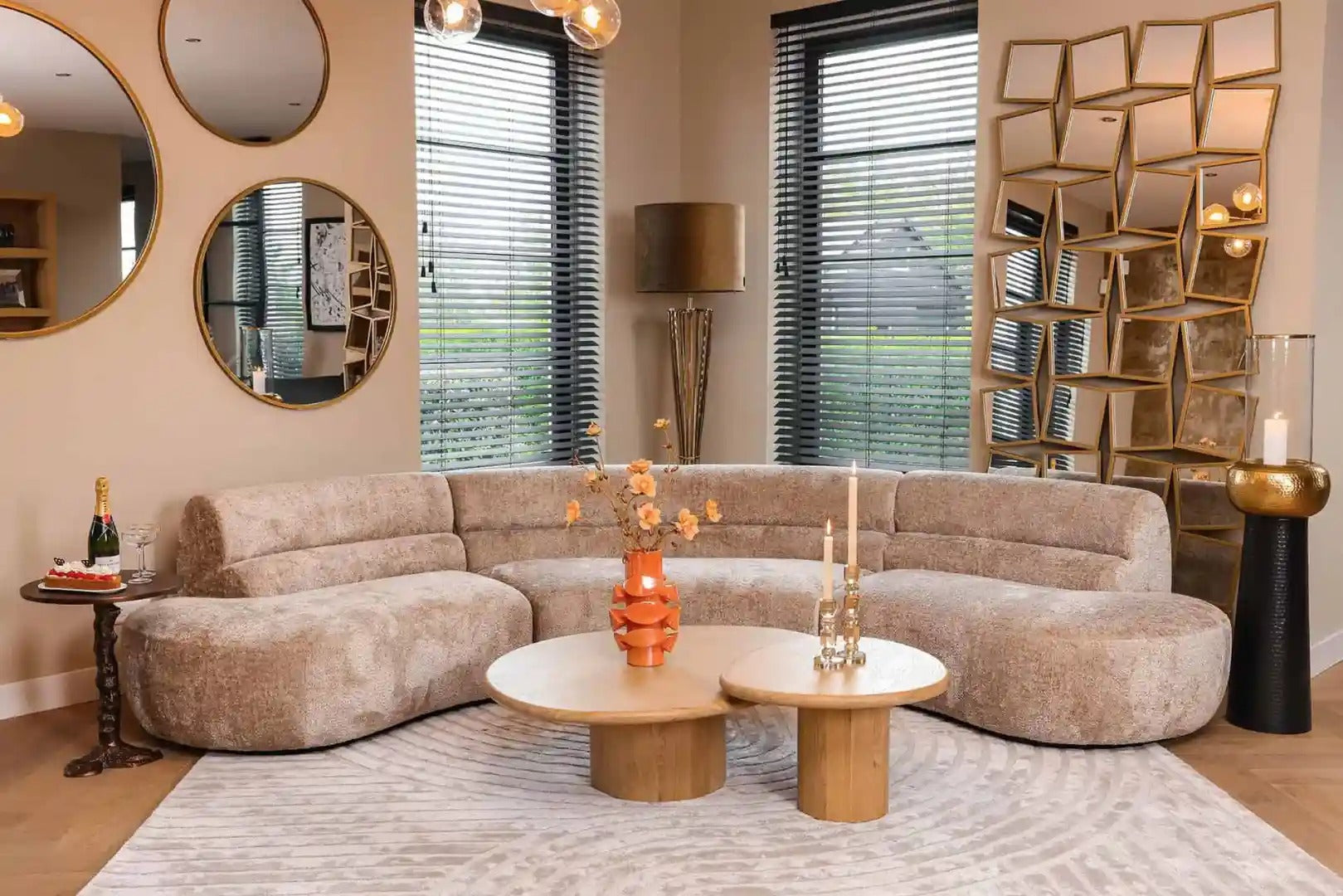 Súprava kávových stolíkov OAKLEY dýha z duba