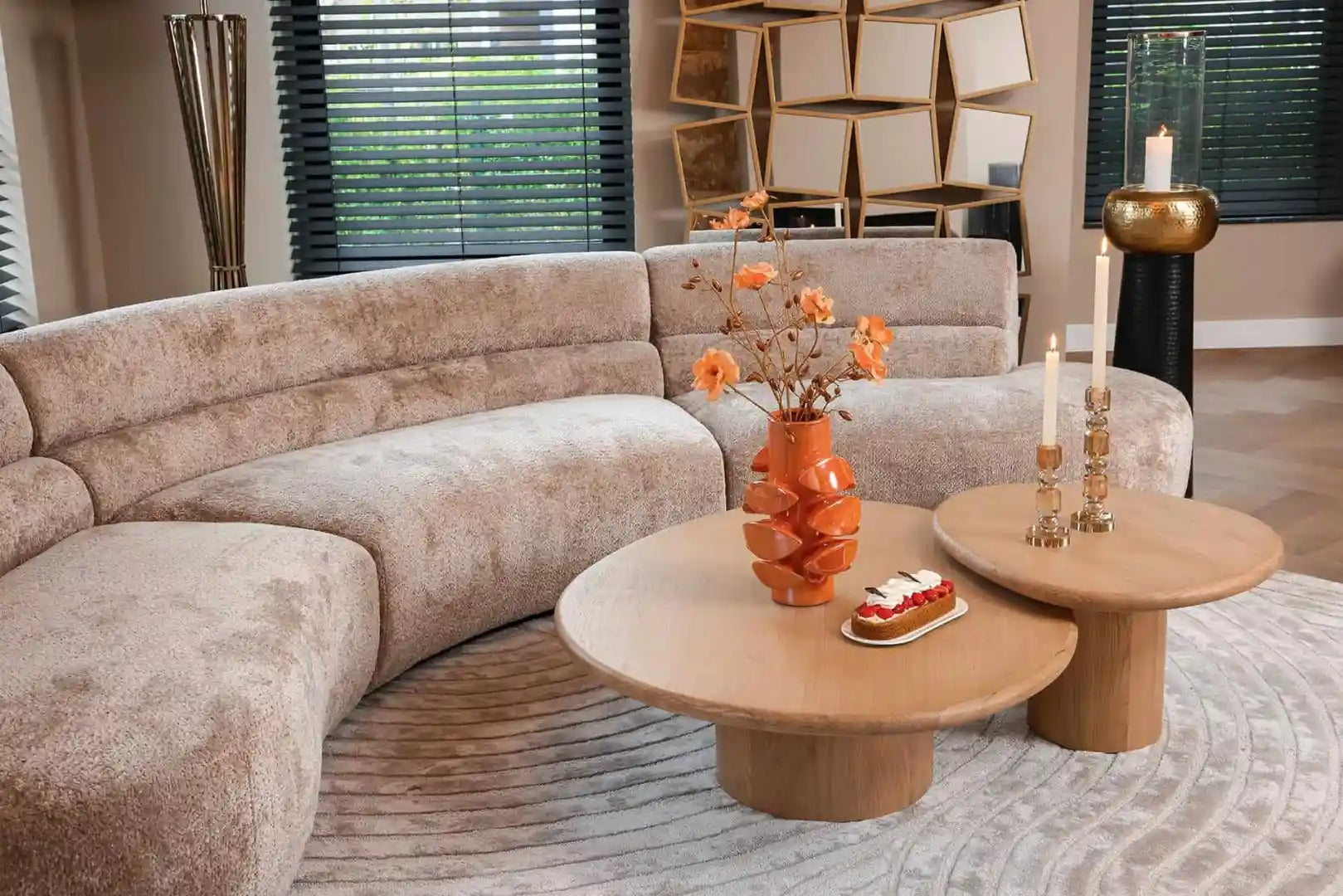 Súprava kávových stolíkov OAKLEY dýha z duba