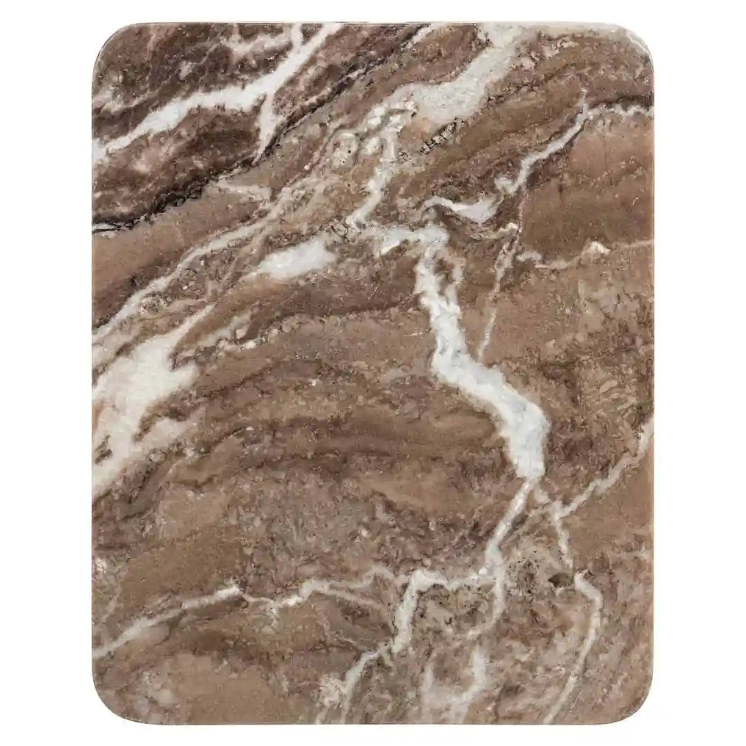 BENSON side table brown marble