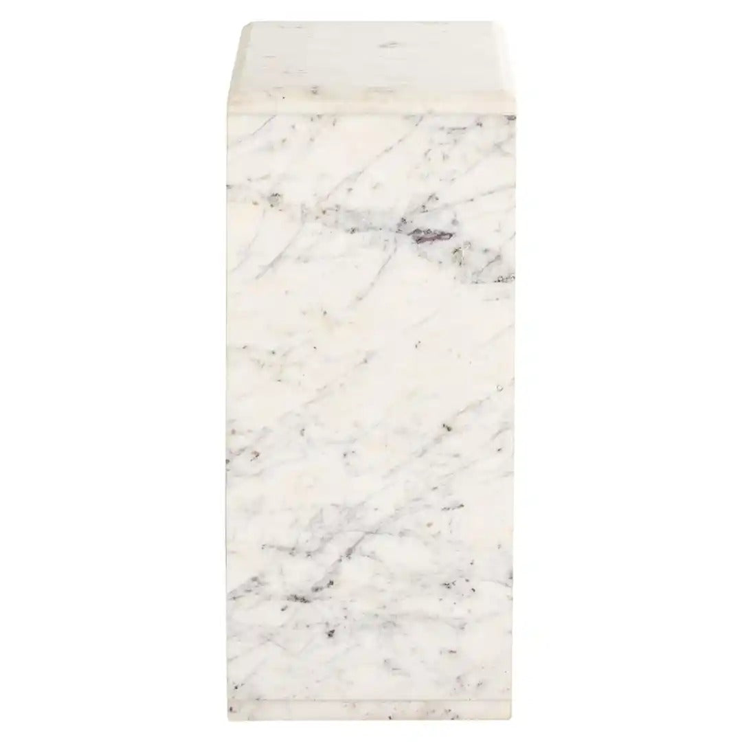 TOVEK Side Table White Marble
