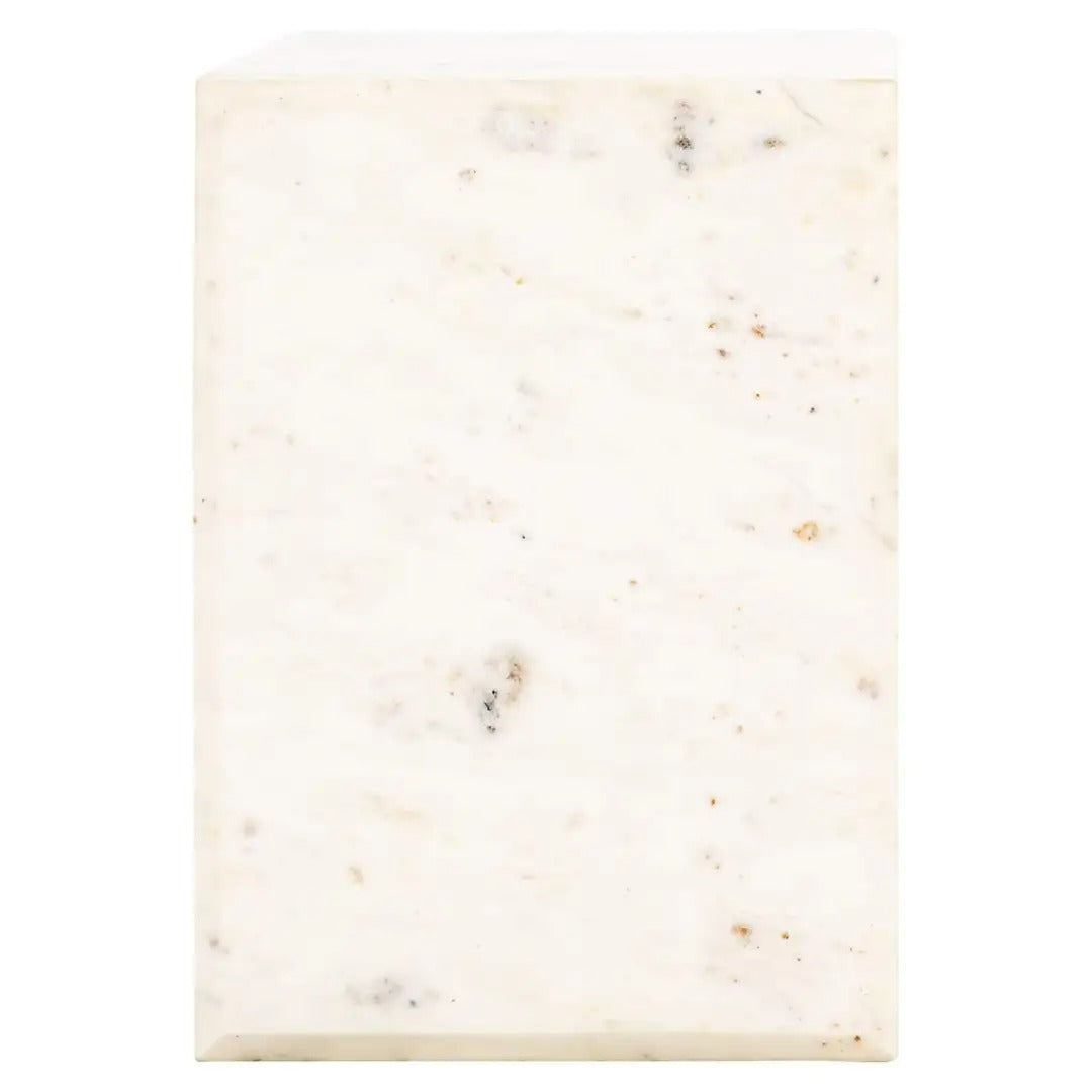 TOVEK Side Table White Marble