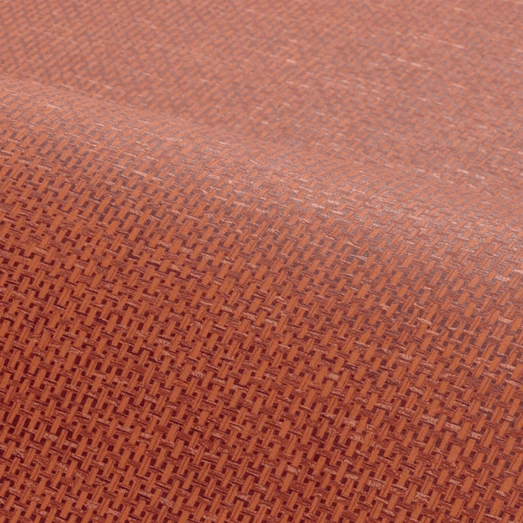 Tapeta so štruktúrou napodobňujúcou rafiový materiál VANNORA - ORANŽOVÝ BRÛLÉ medený pomaranč