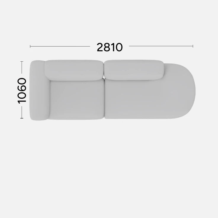 Pravostranný rohový gauč BABBLE s možnosťou personalizácie