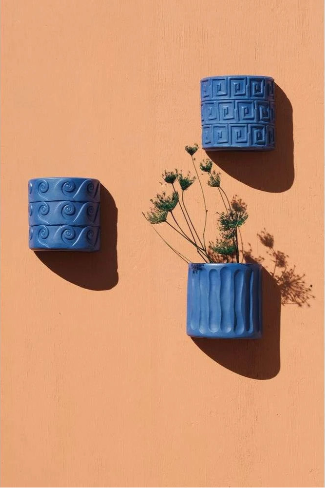 Dorico blue wall vase