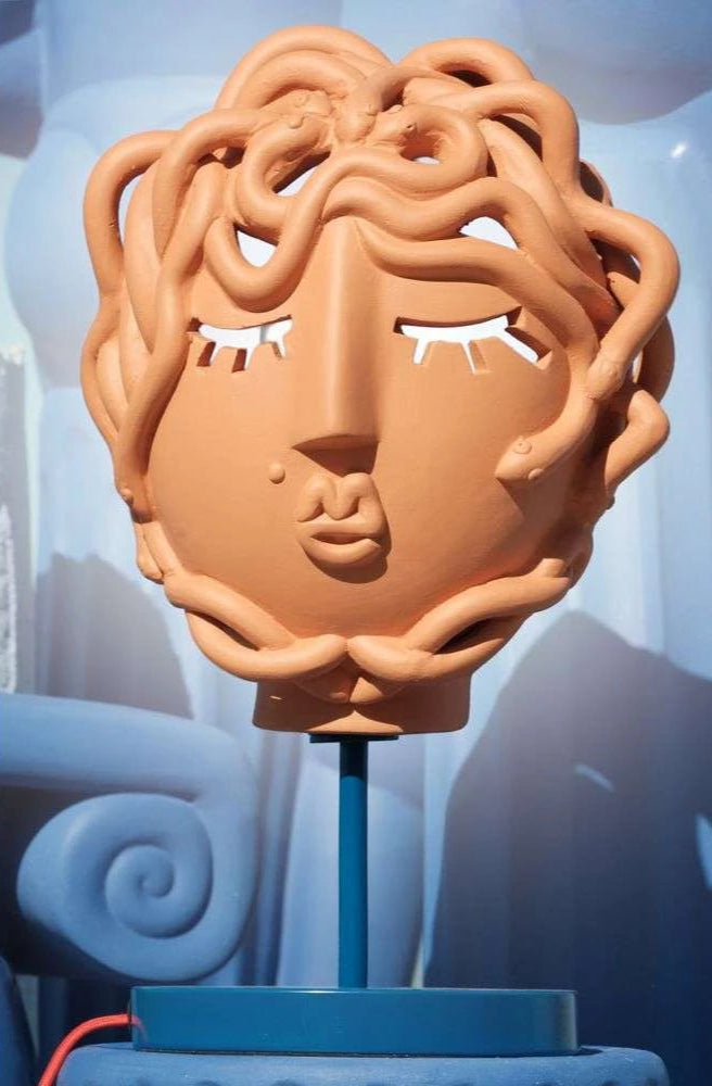 Magna Graecia table lamp - Medusa terracotta