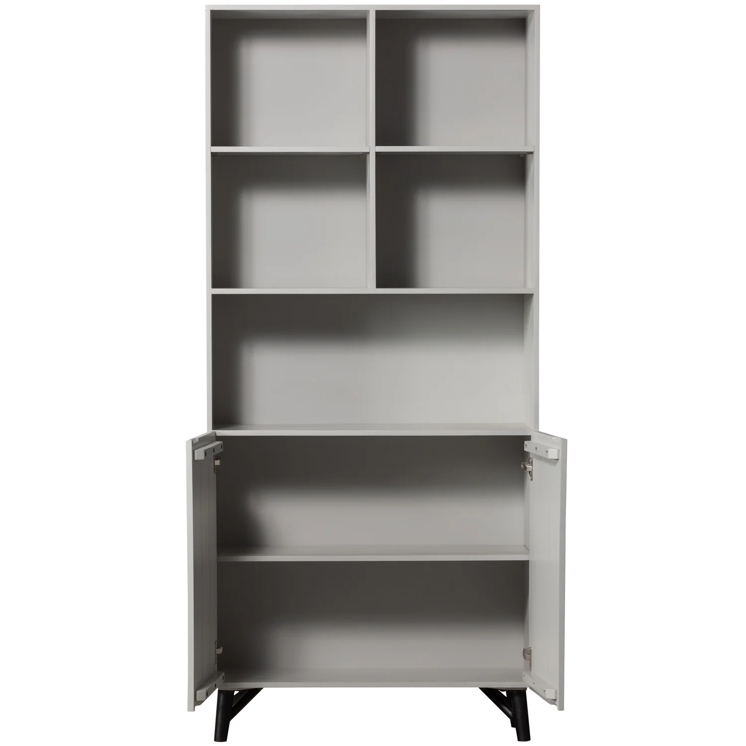 Regál CARVED šedé mango drevo