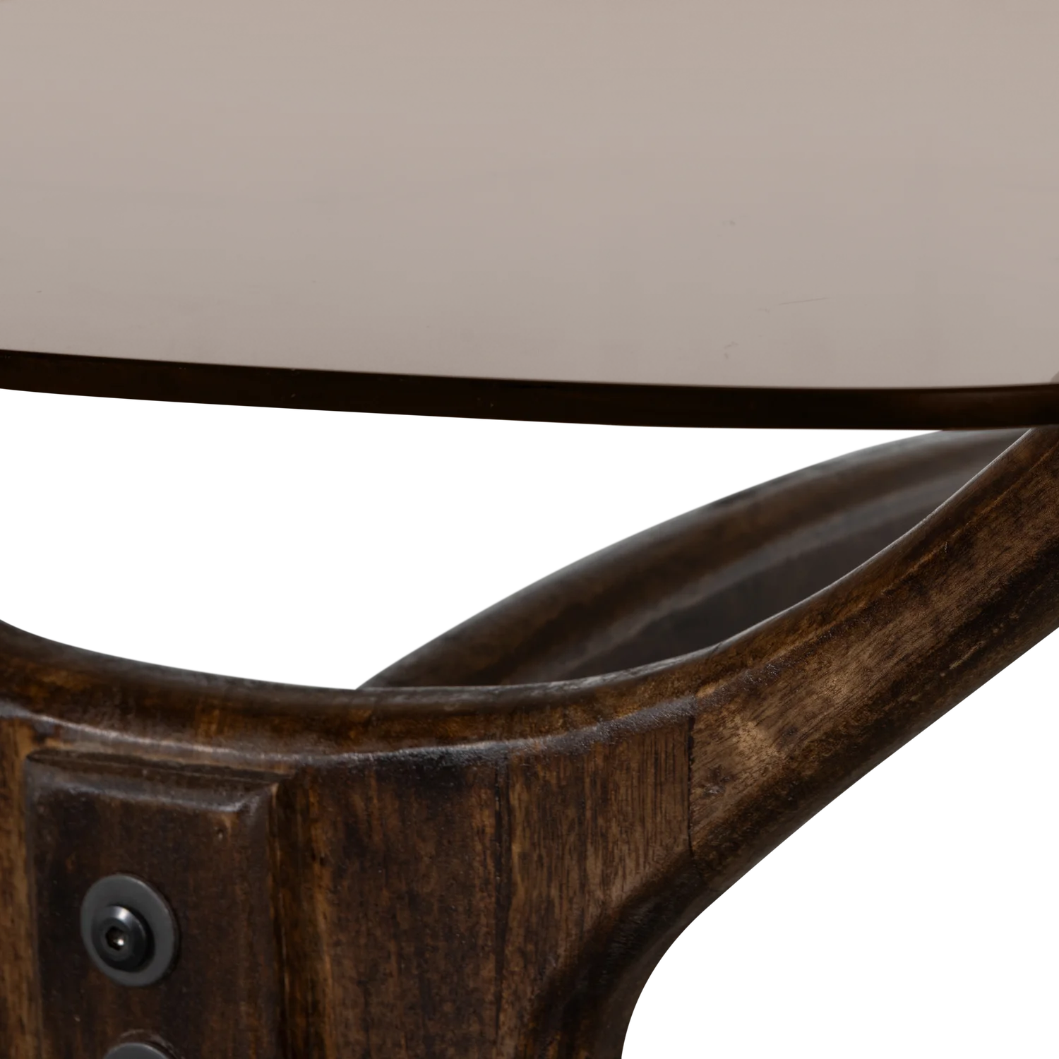 Stolik kawowy FLASH dewno mango i szkło