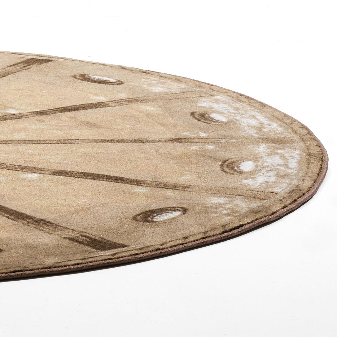 Round rug OLD SACRISTY DOME brown