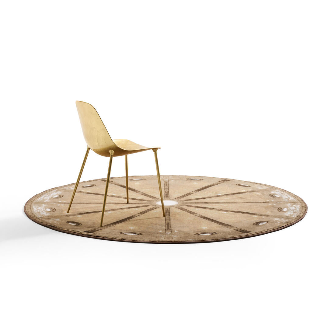 Round rug OLD SACRISTY DOME brown