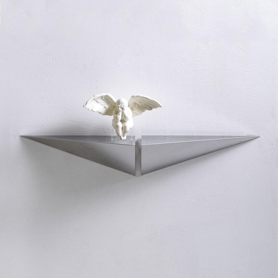 Pravostranná polica HENRI oceľová