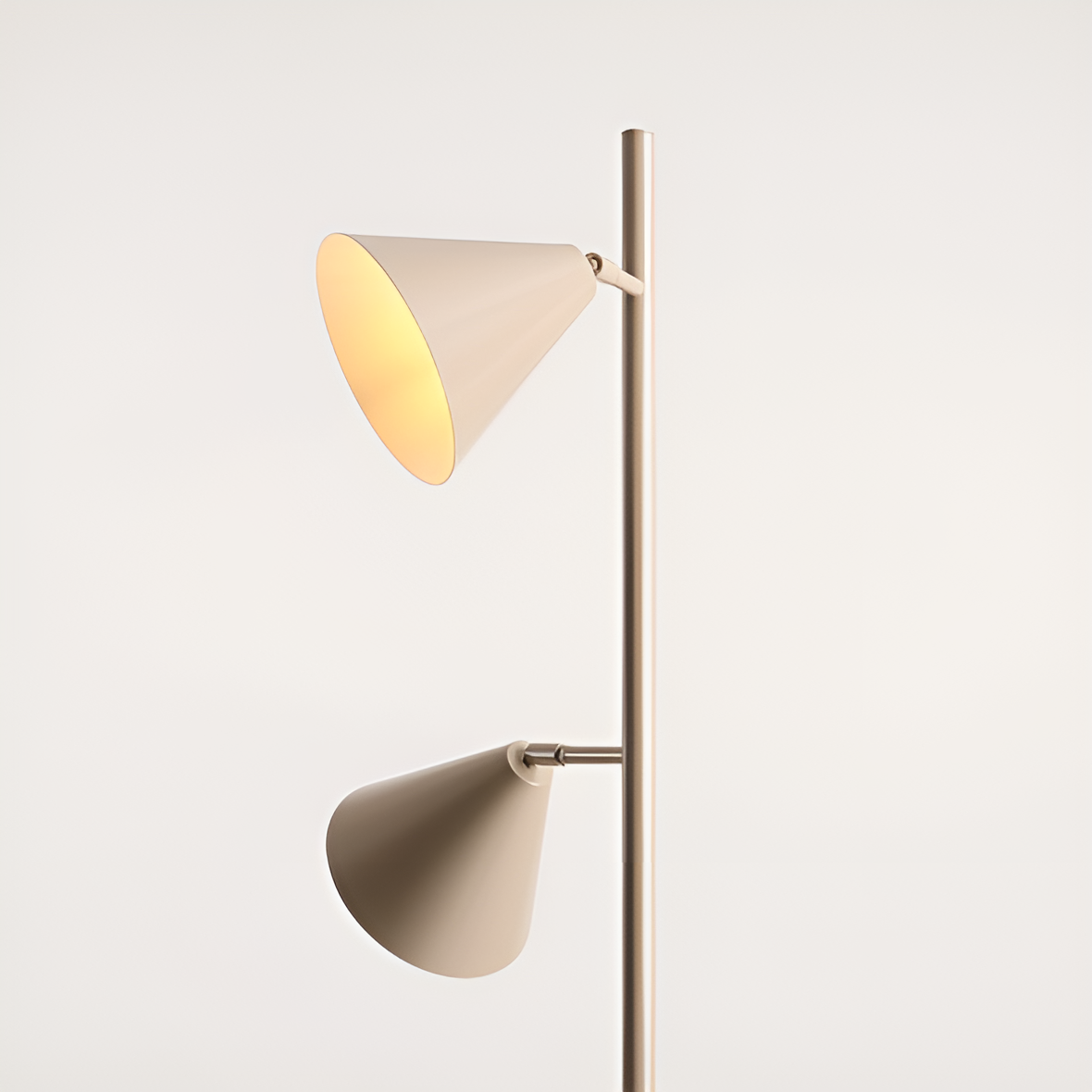 Duo beige forms floor lamp