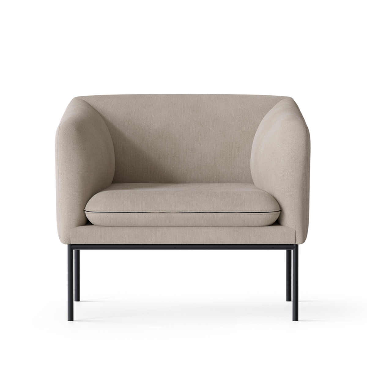 Fotel TURN naturalny bawełna z lnem – ferm LIVING