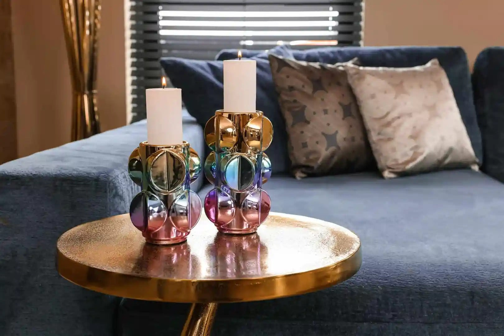 Bočný stolík DOLPHIN zlatý