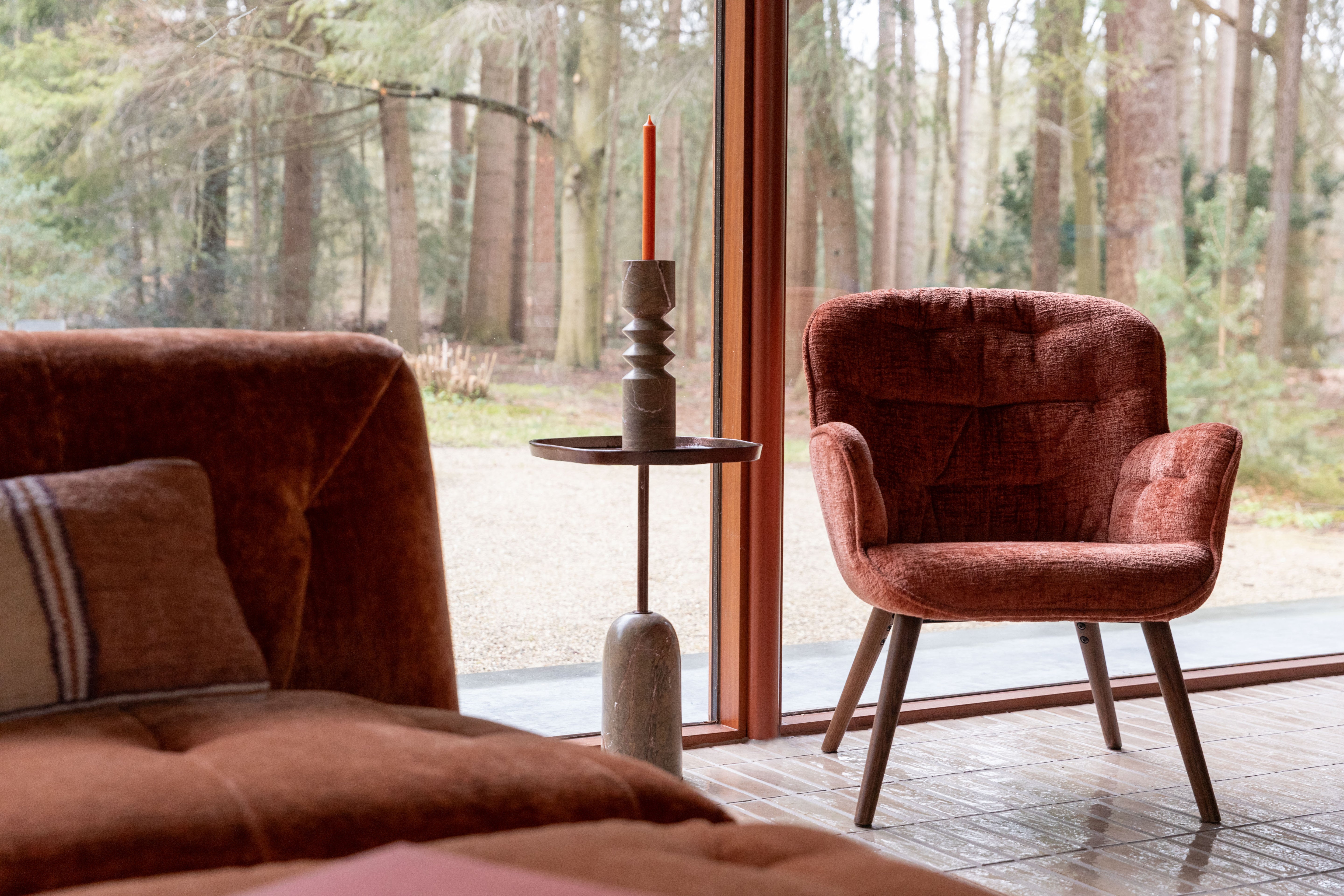 Sviečnik SATPURA hnedý mramor