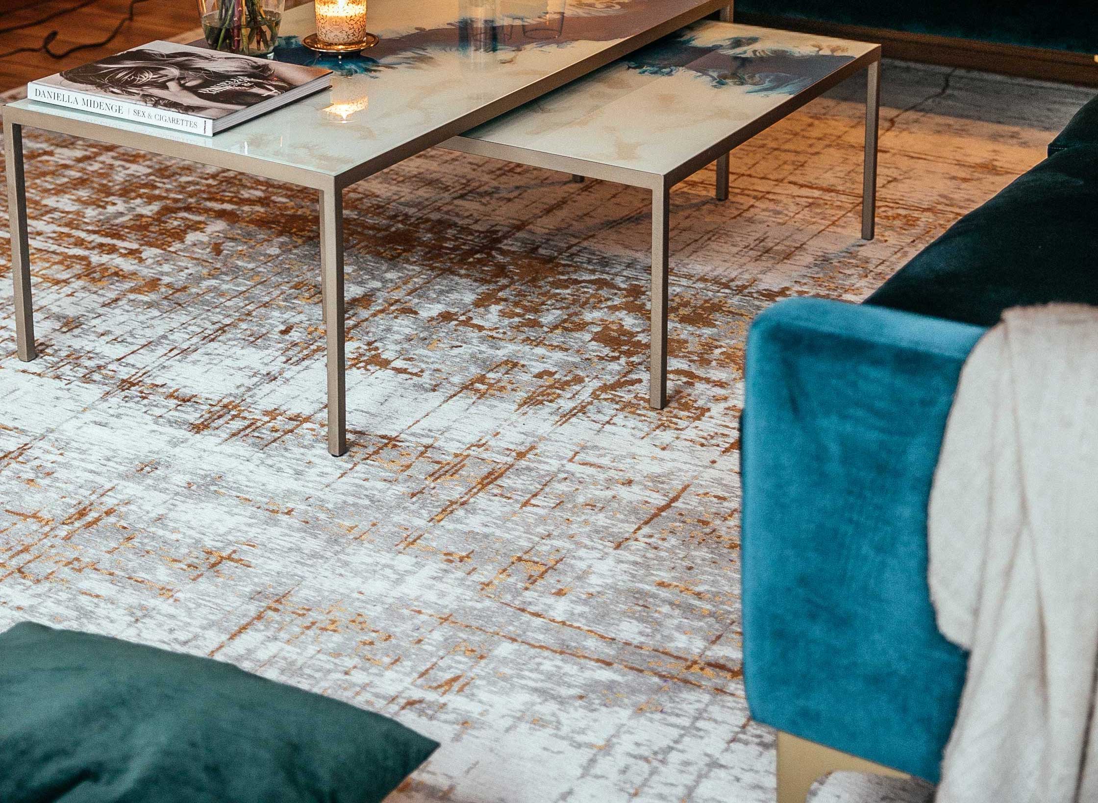 Kruhový koberec GRIFF COLUMBUS ZLATÝ béžový