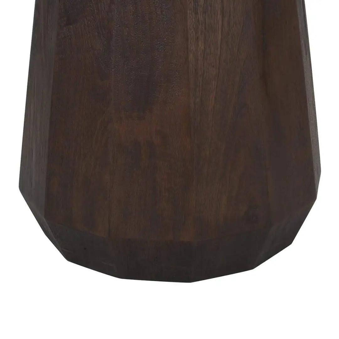 OBEROY Round Table Marble with Brown Mango Wood