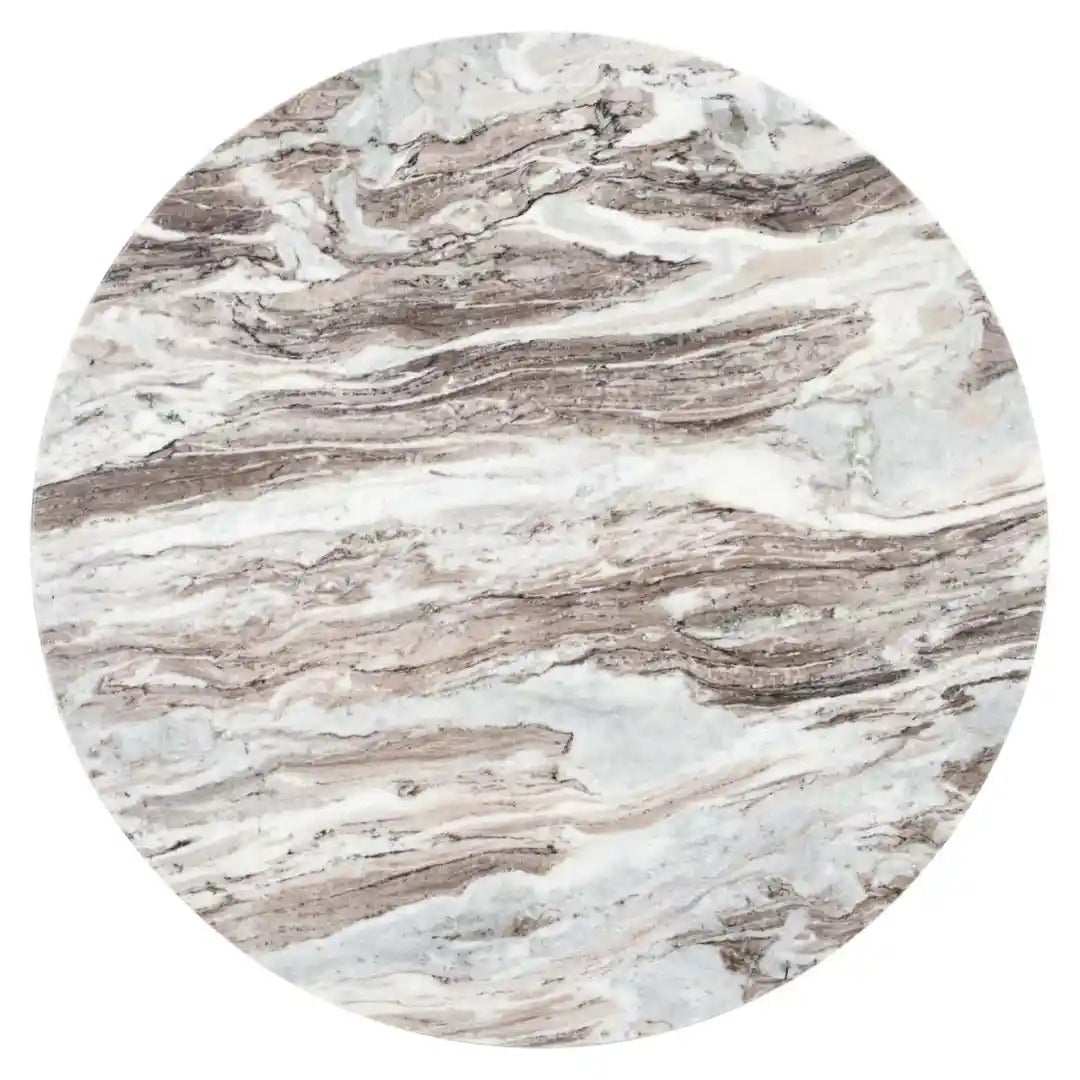 OBEROY coffee table marble with brown mango wood