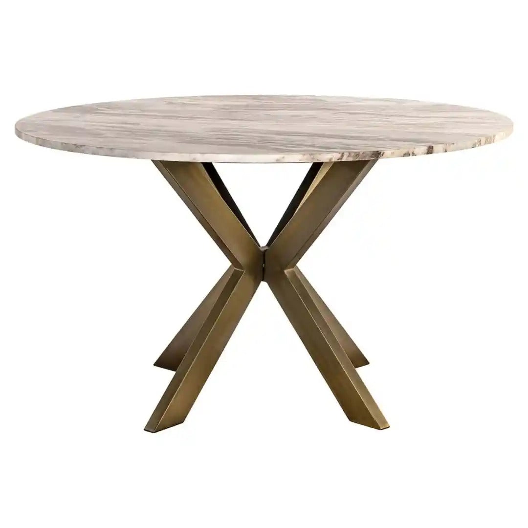 Brown round table BOTTEGA