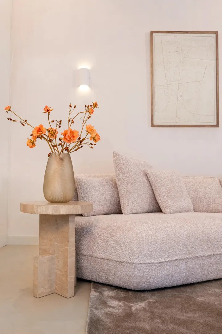 Bočný stolík BILTMORE béžový travertín