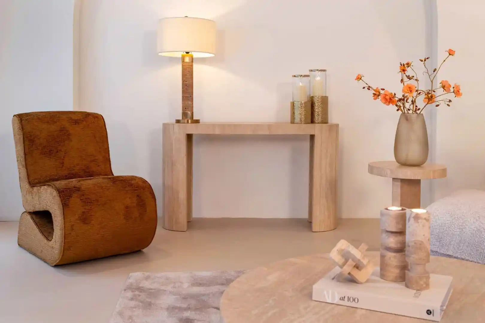 BILTMORE Console Beige Travertine